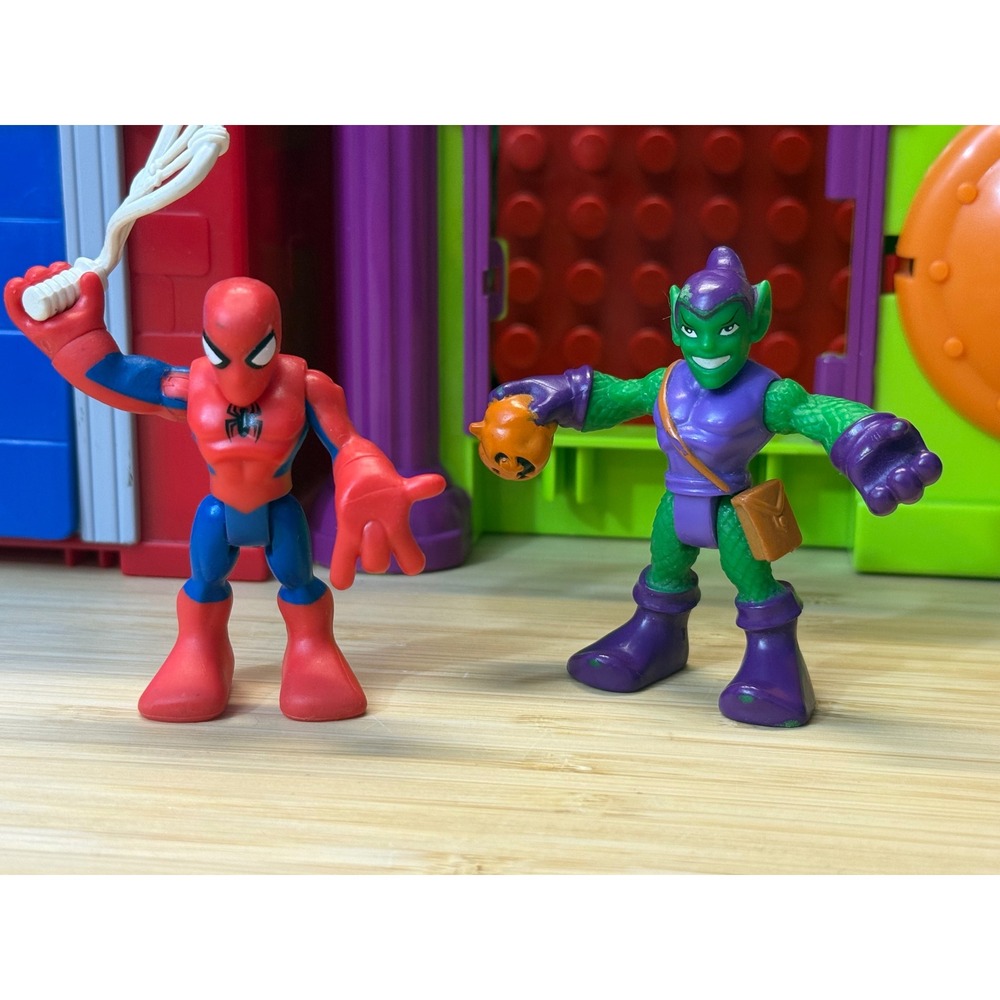 Playskool Heroes Marvel Super Hero Adventures SpiderMan Webquarters Green Goblin - Picture 2 of 6